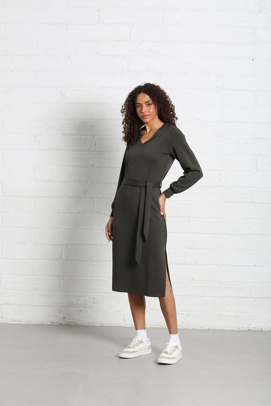 Relax & Renew Celia Dress Khaki