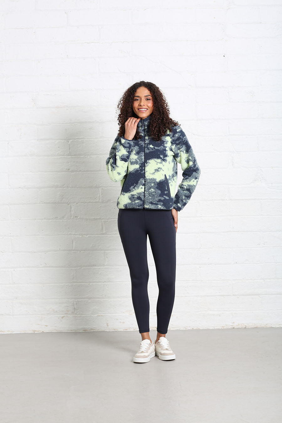 Relax & Renew Mila Full Zip Borg Multi Print