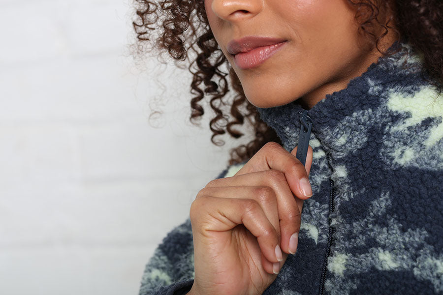 Relax & Renew Mila Full Zip Borg Multi Print