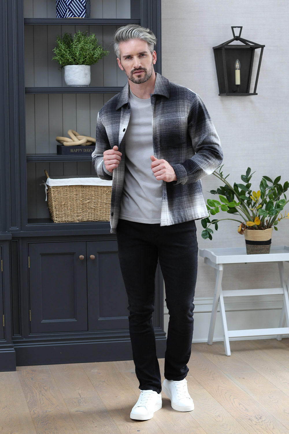 Kenrow Ross Overshirt Black White