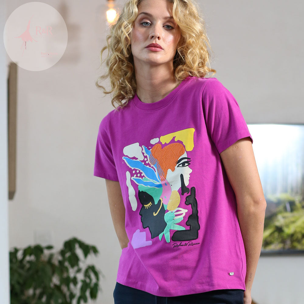 Relax & Renew Riley Tee Magenta