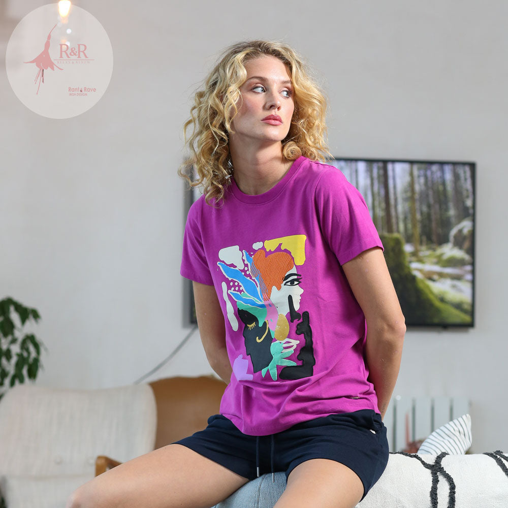 Relax & Renew Riley Tee Magenta