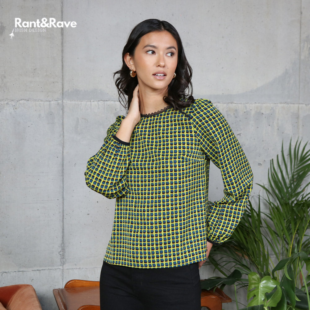 Rant & Rave Sade Top Lime Green