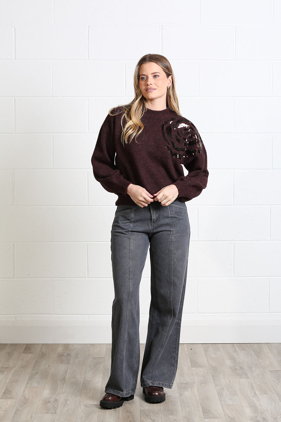 Rant and Rave Sarah Jumper Burgundy
