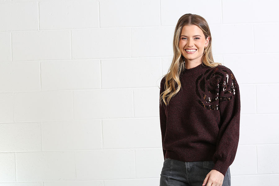 Rant and Rave Sarah Jumper Burgundy