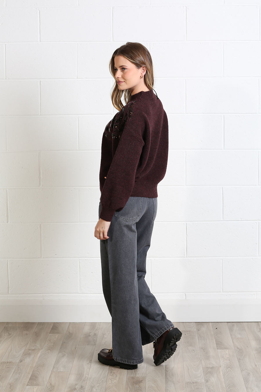 Rant and Rave Sarah Jumper Burgundy