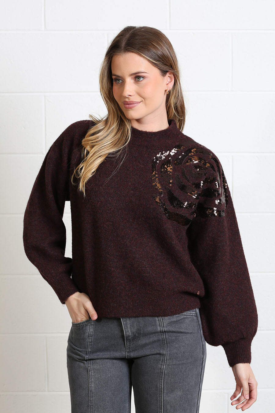 Rant and Rave Sarah Jumper Burgundy