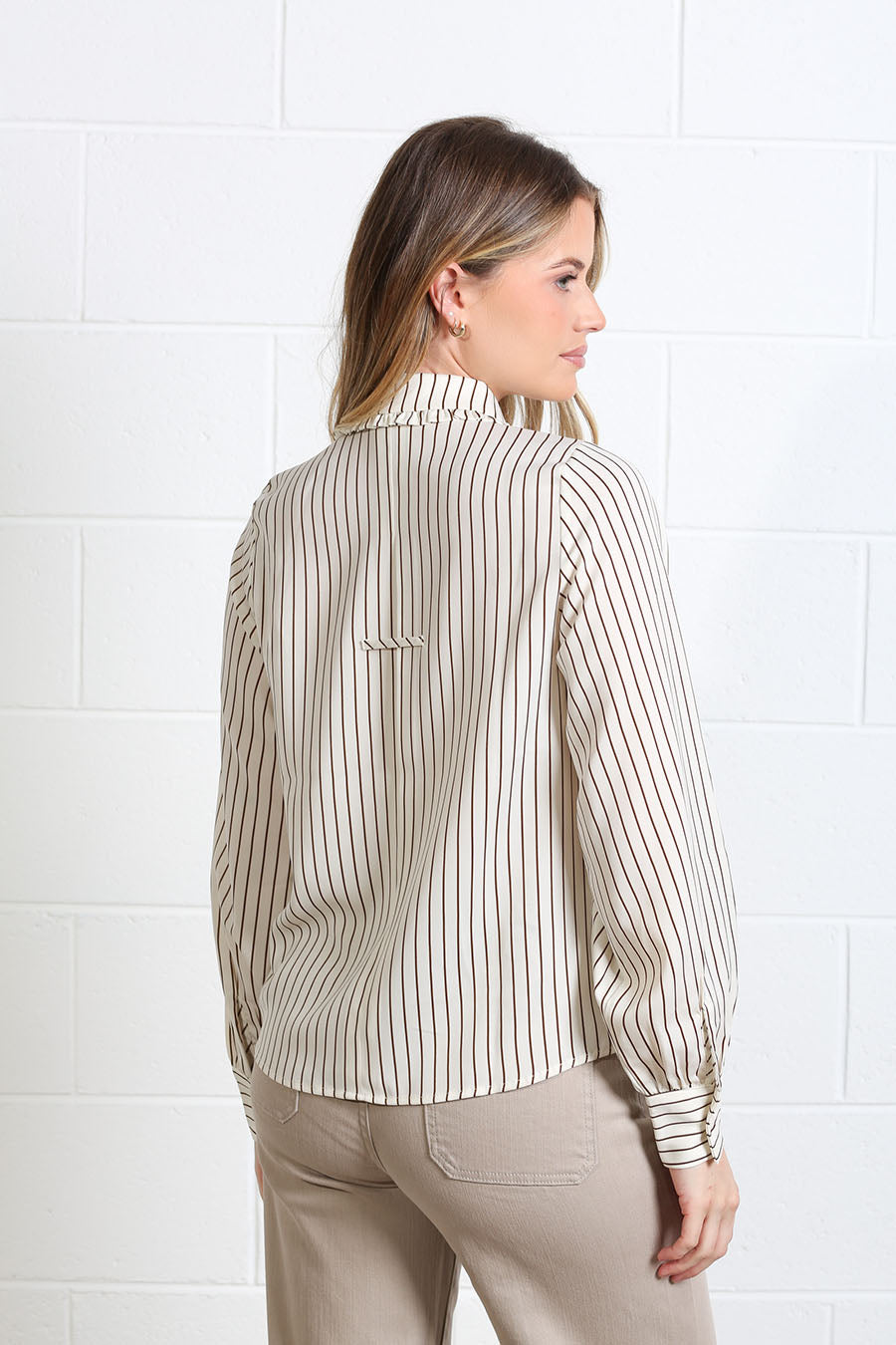 Rant and Rave Stella Shirt Brown White