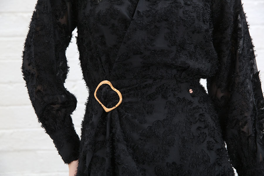 Rant and Rave Susannah Wrap Dress Black