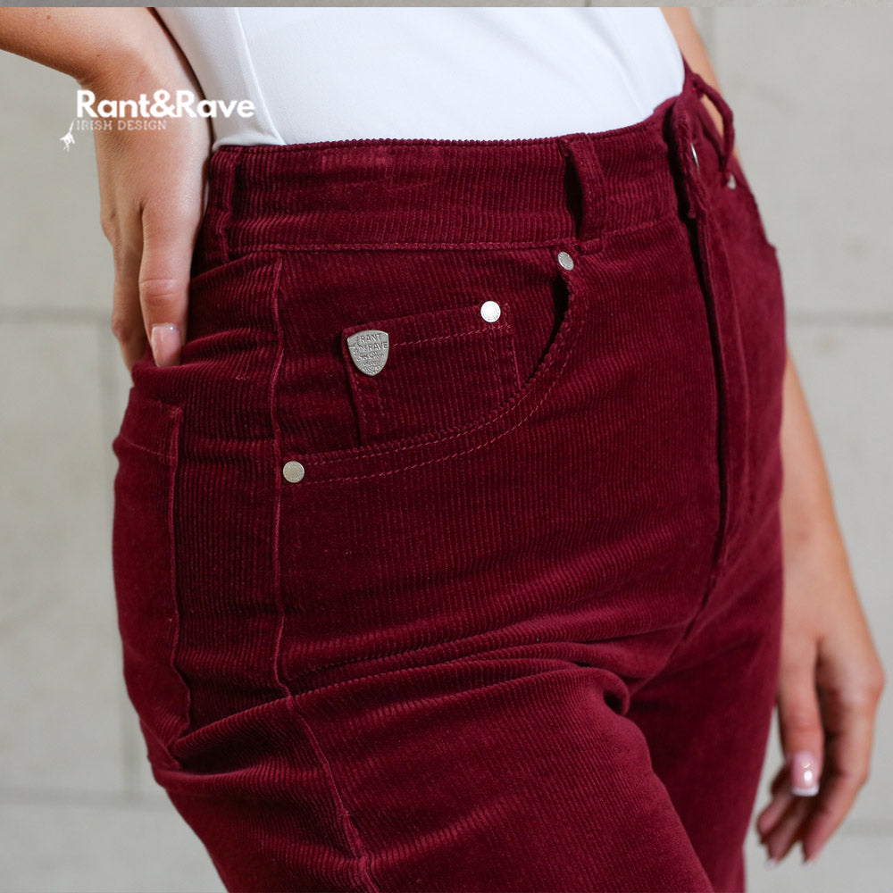 Rant & Rave Shannon Wide Leg Cord Wine