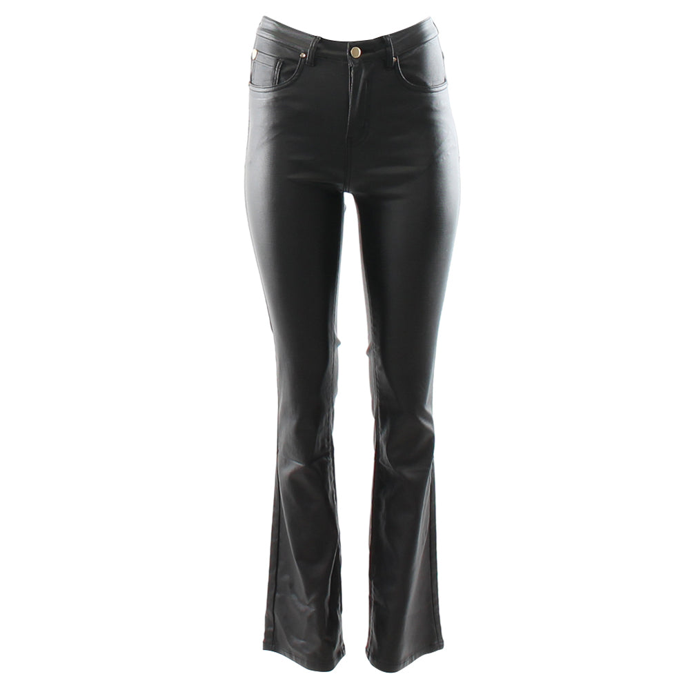 Rant & Rave Trudy Bootcut Leatherette Jean Black