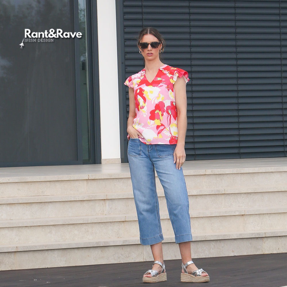 Rant & Rave Teddie Crop Jean Ice Blue