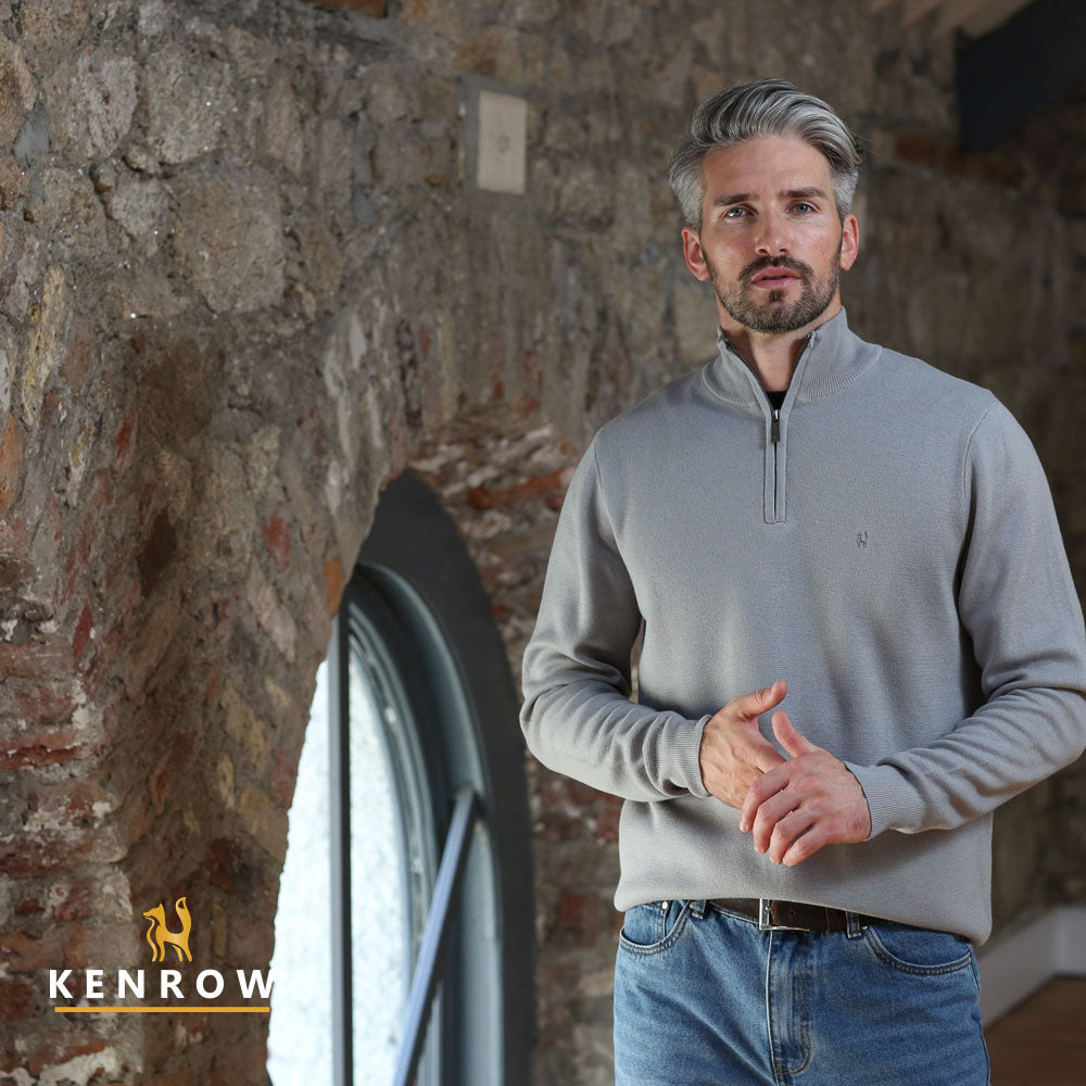Kenrow Ultan Half Zip Knit Grey