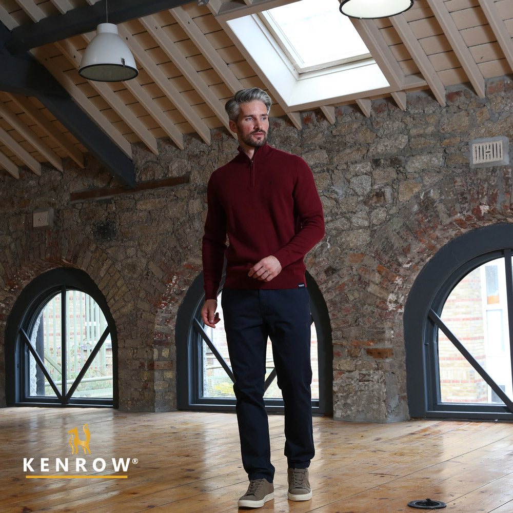 Kenrow Ultan Half Zip Knit Ruby
