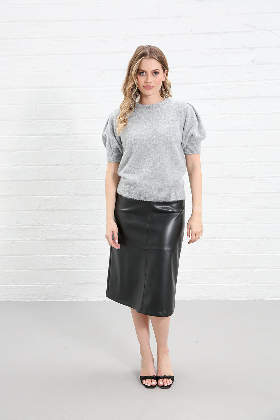 Rant and Rave Victoria Knit Top Silver