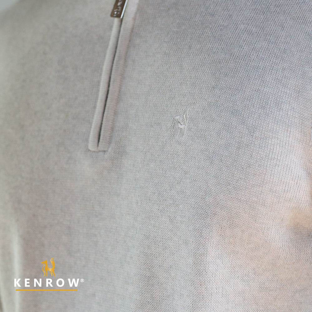 Kenrow Vince Half Zip Knit Sand Melange