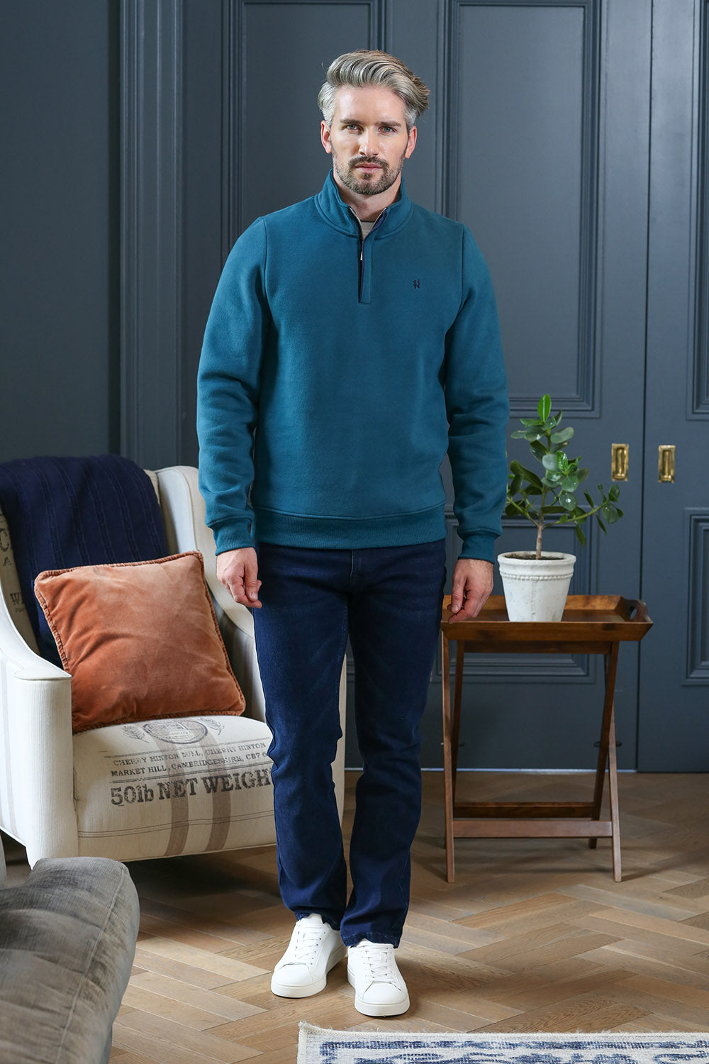 Kenrow Wesley Half Zip Teal