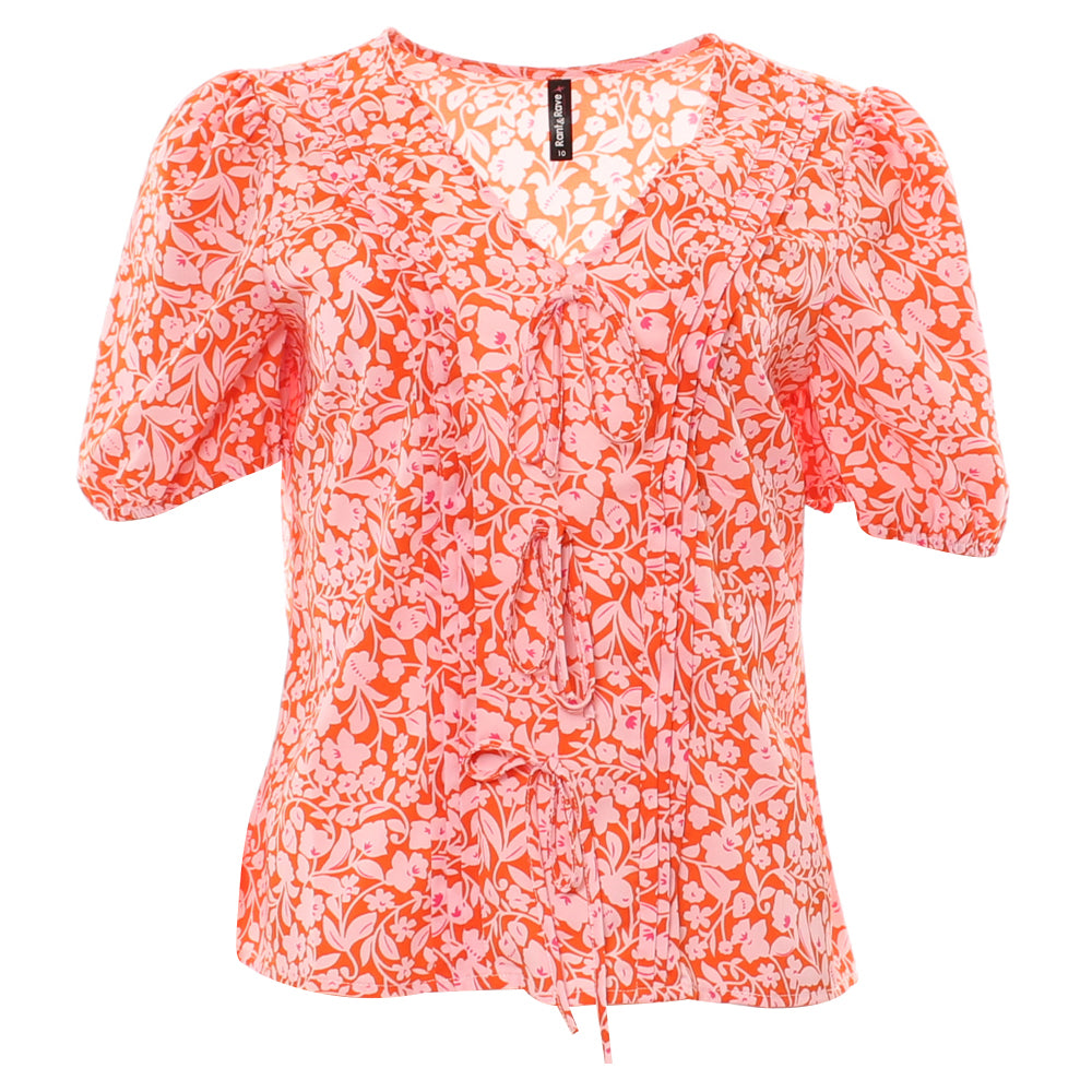 Rant & Rave Willa Top Orange