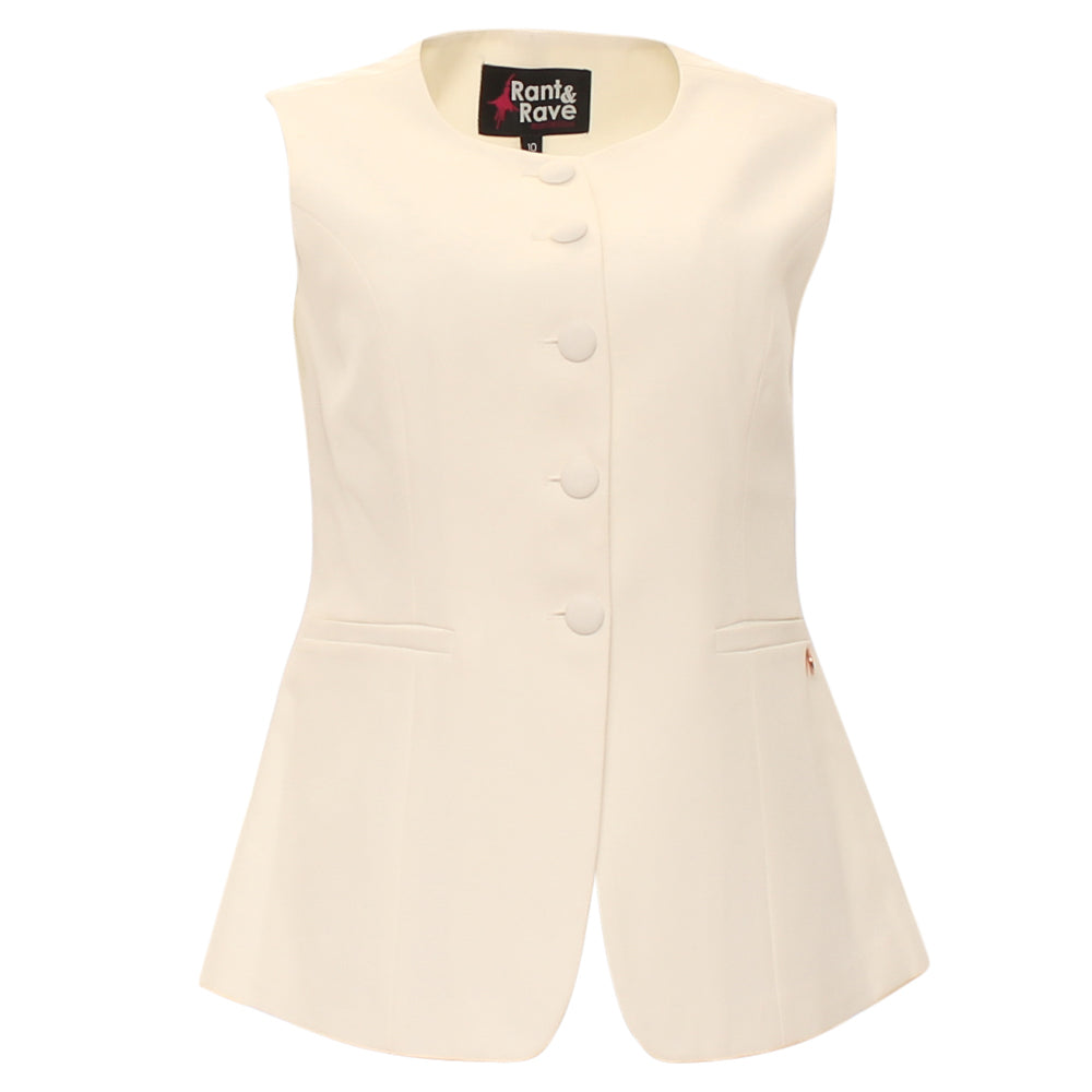 Rant & Rave Melody Waistcoat Off White