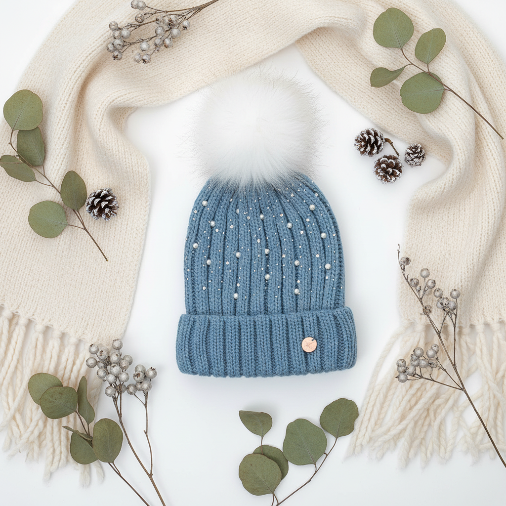Clarissa Hat Blue flat lay