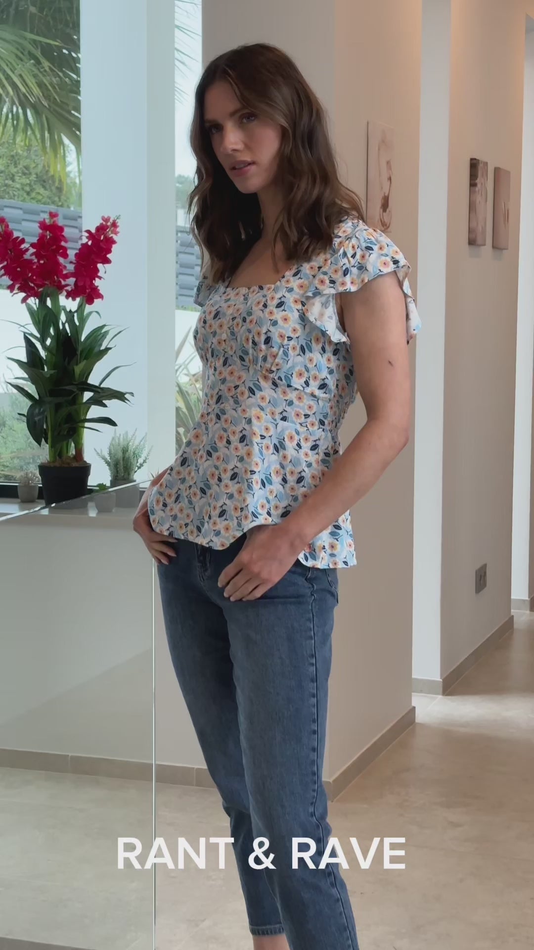 Load video: Rant &amp; Rave Tamara Top Blue