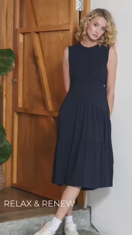 Load video: Relax &amp; Renew Sarah Dress Navy